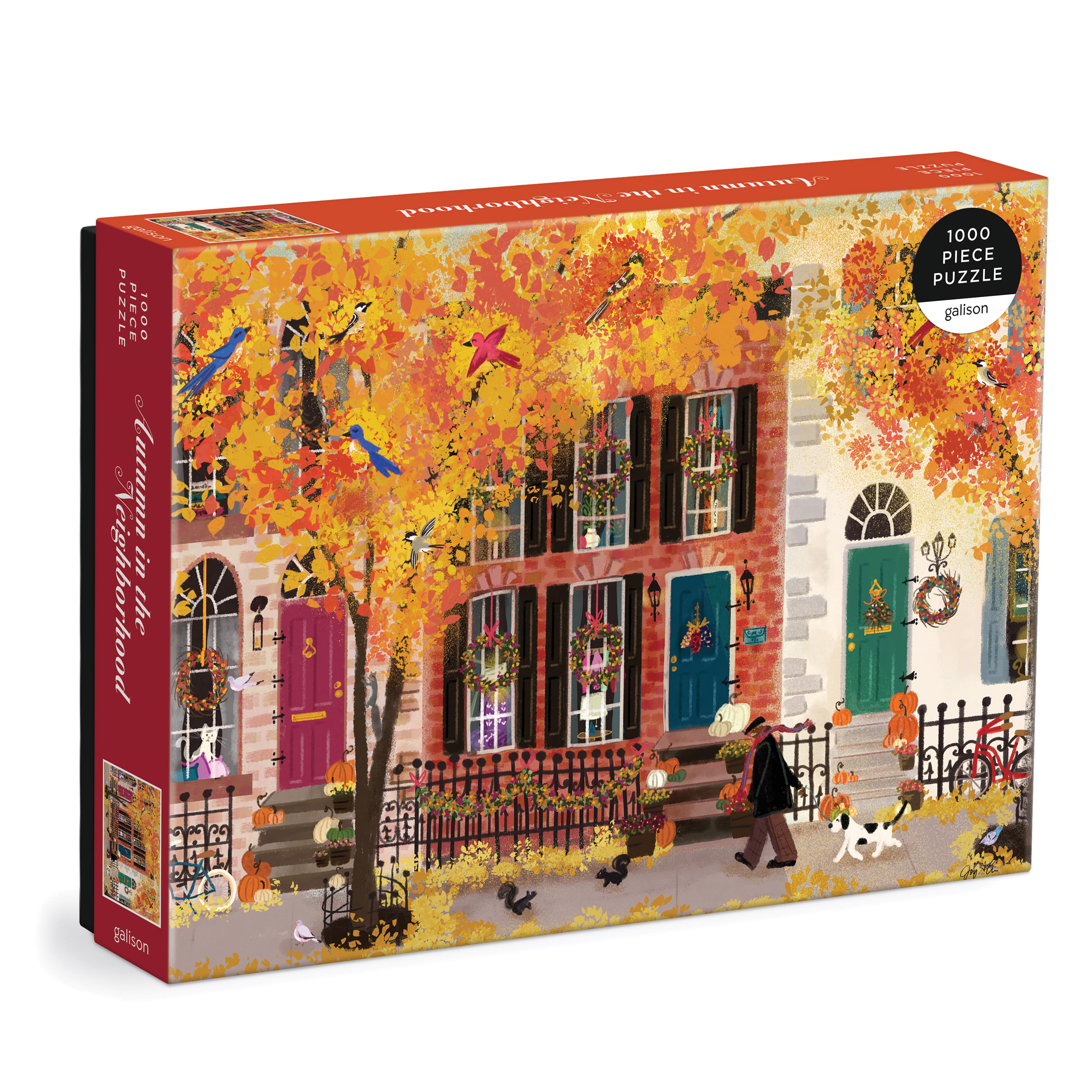 Galison - Autumn in the Neighbourhood by Joy Laforme 1000 Piece Puzzle