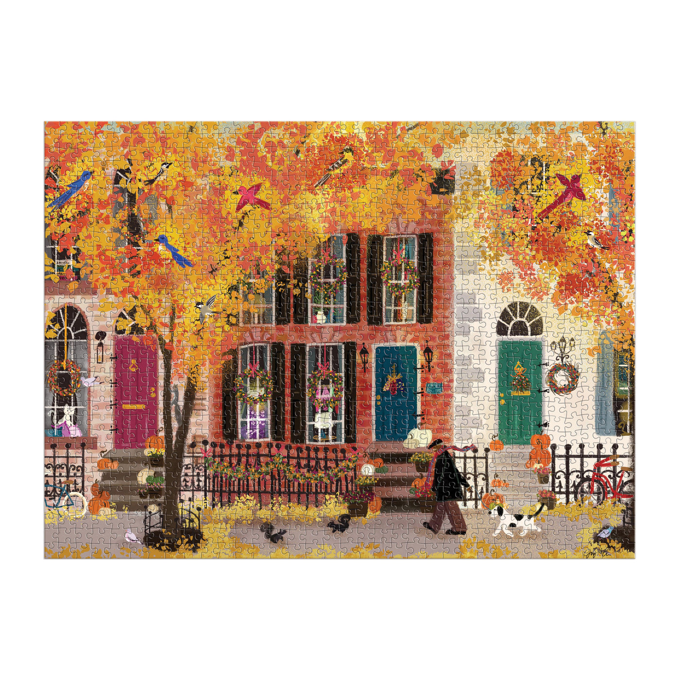 Galison - Autumn in the Neighbourhood by Joy Laforme 1000 Piece Puzzle