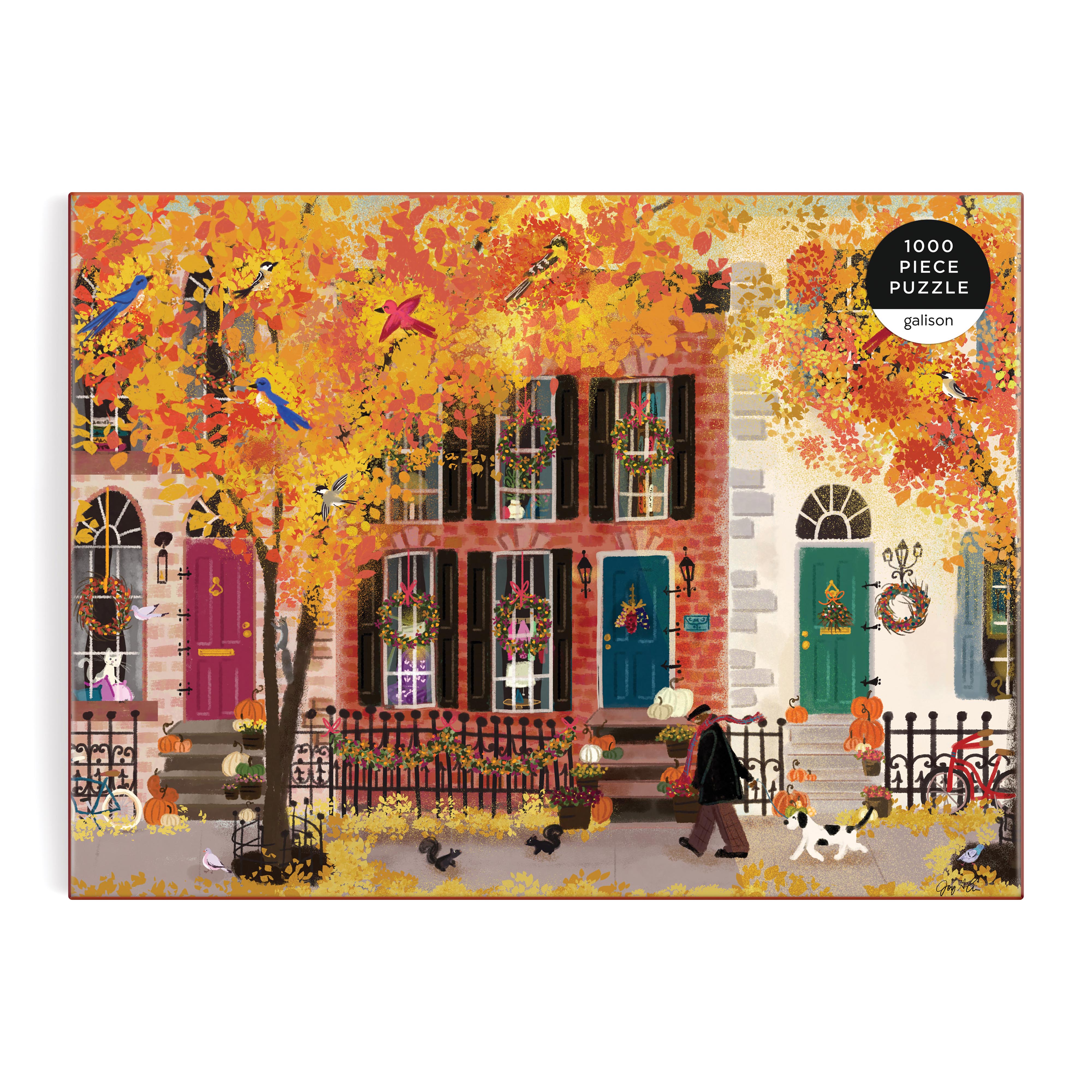Galison - Autumn in the Neighbourhood by Joy Laforme 1000 Piece Puzzle