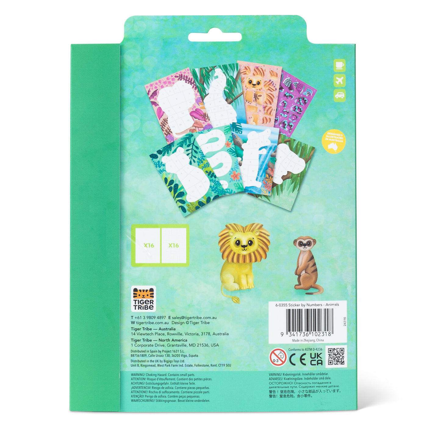 Tiger Tribe - Sticker By Numbers Animals