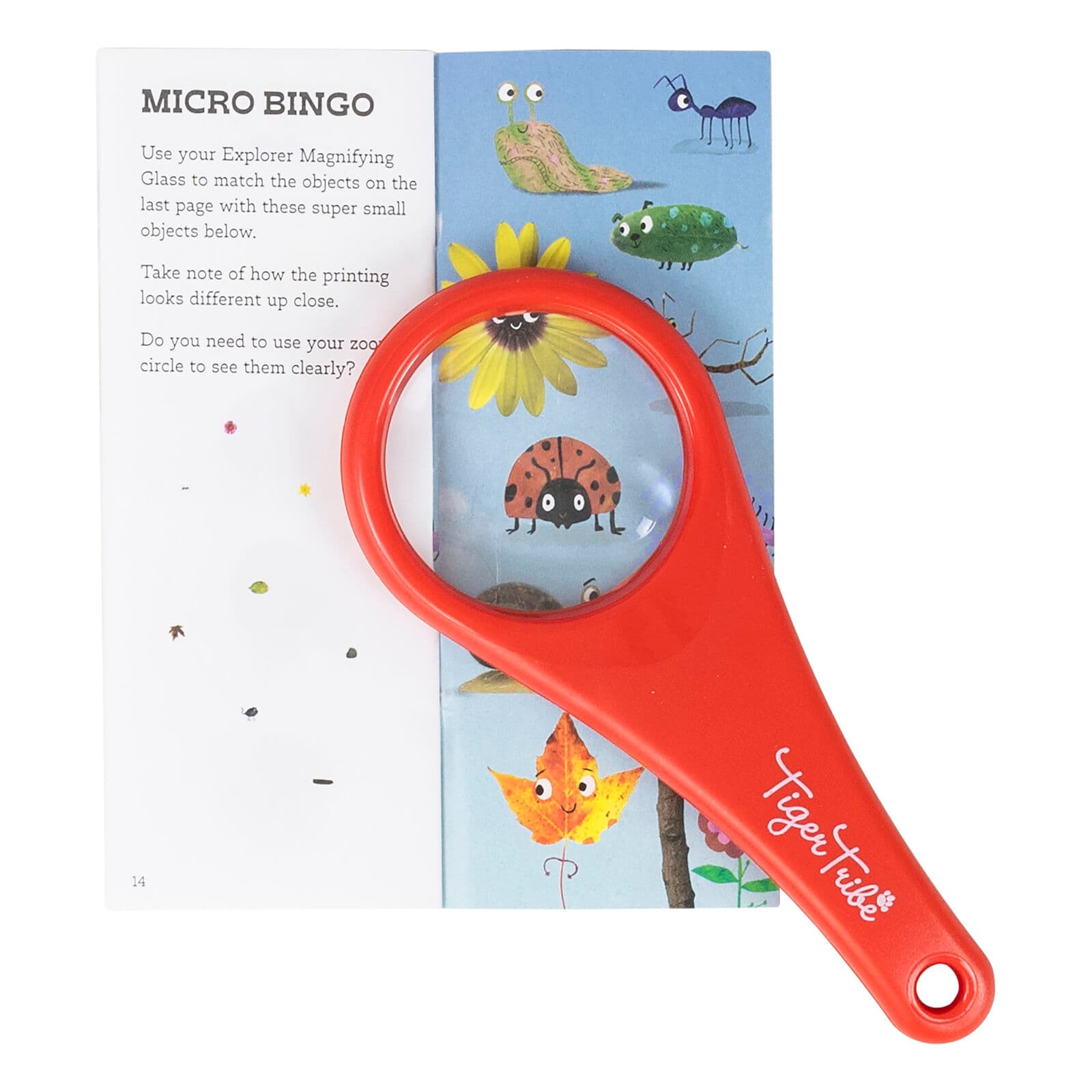 Tiger Tribe Explorer Magnifying Glass and instructions