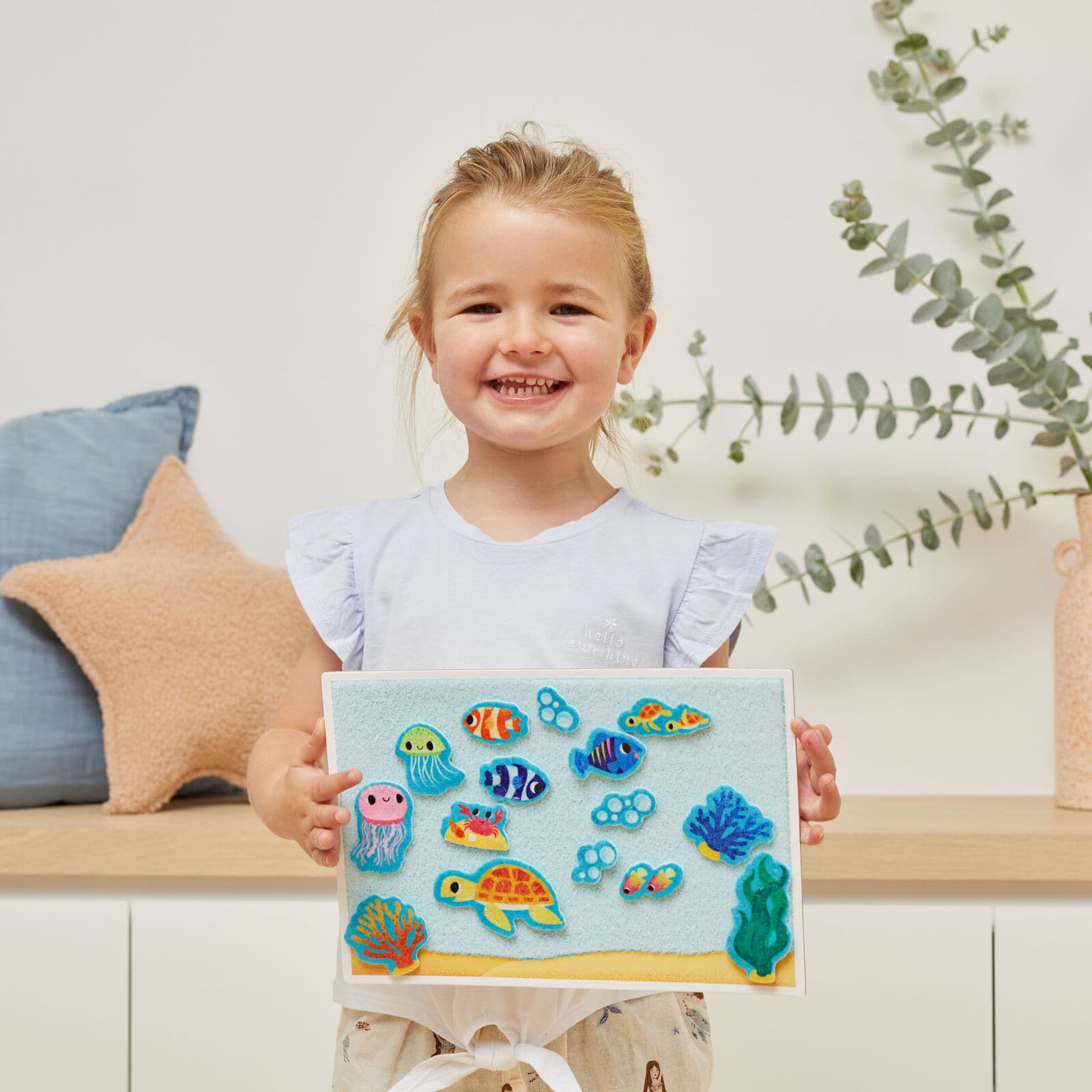 Tiger Tribe Felt Stories Under The Sea - lifestyle image with felt board