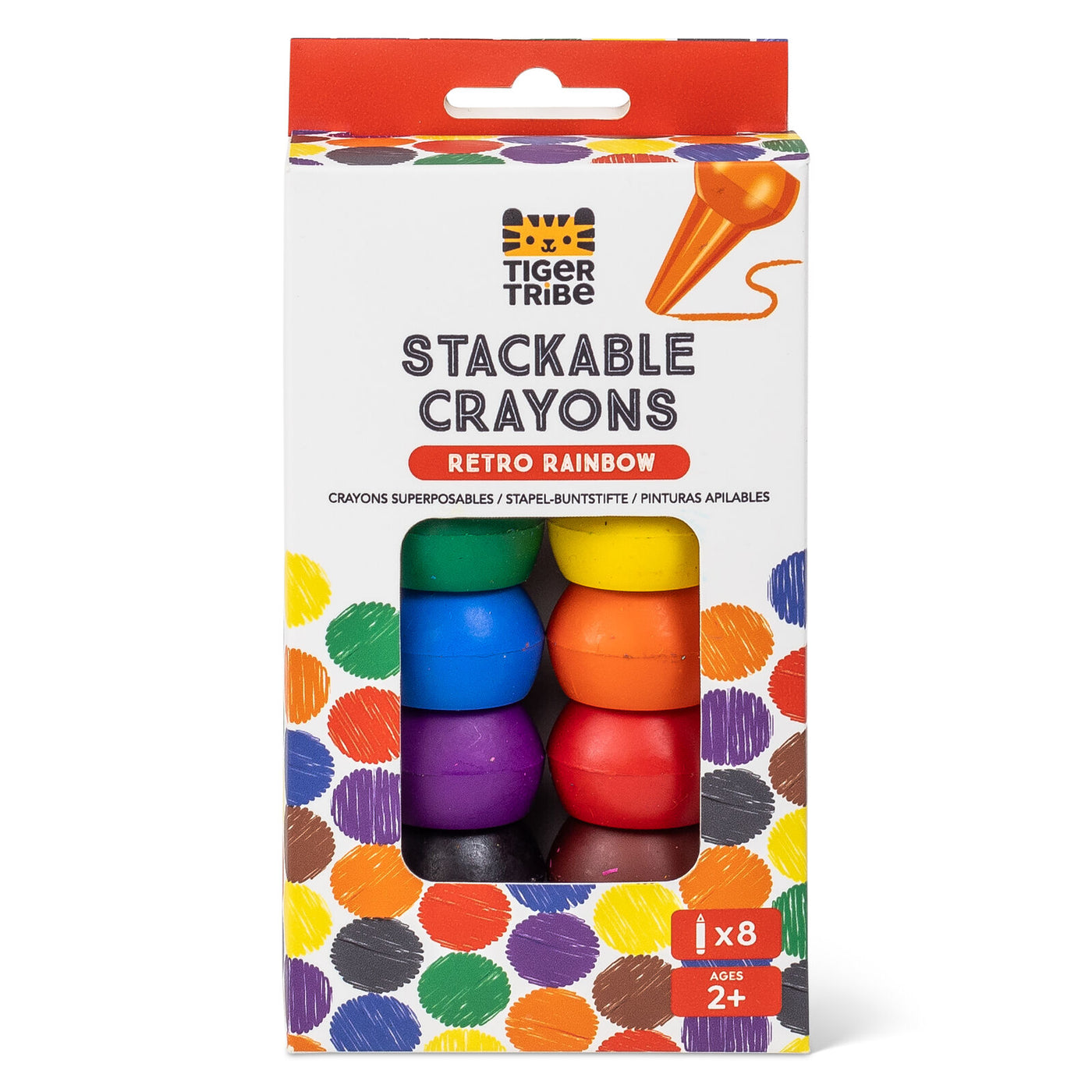 Tiger Tribe - Stackable Crayons Retro Rainbow