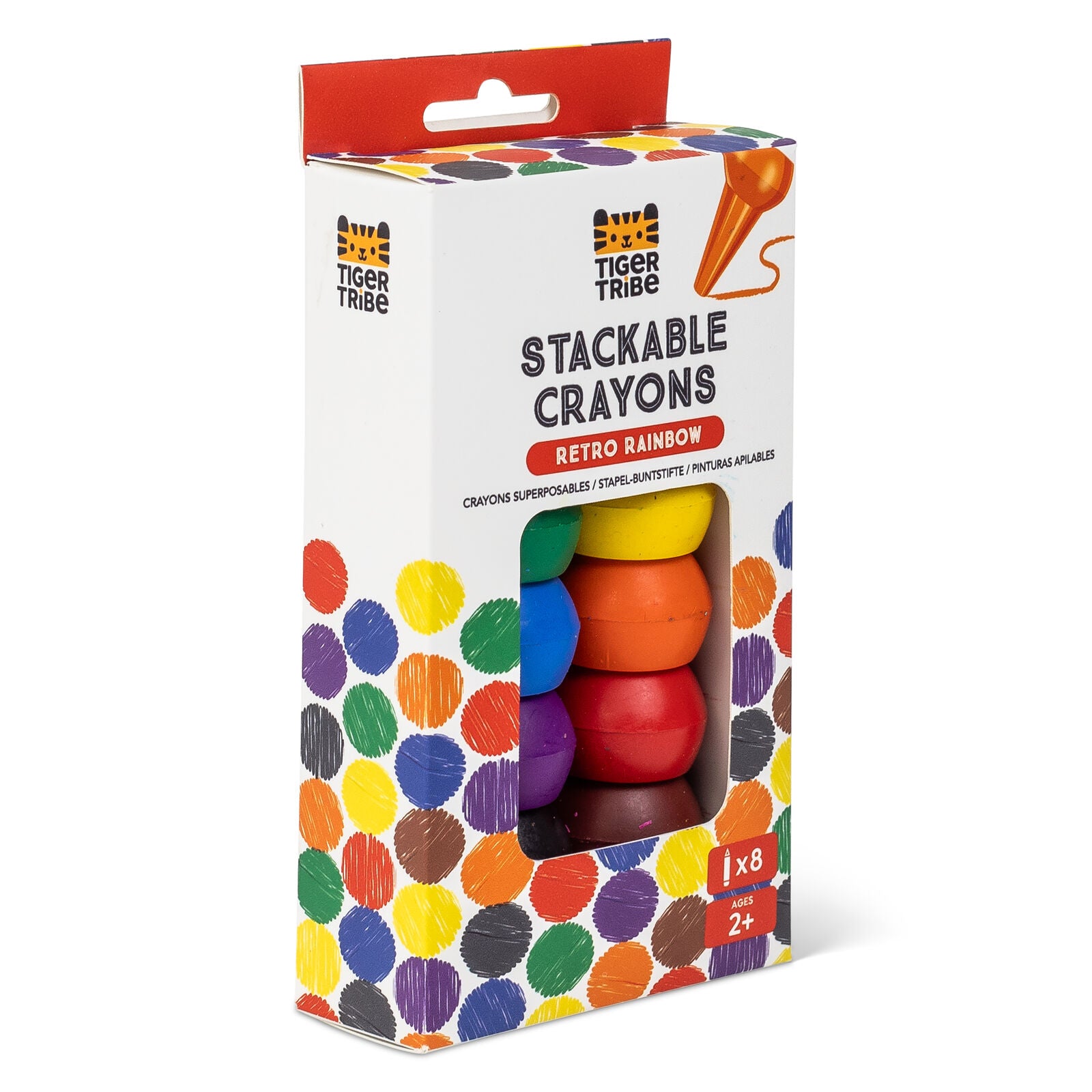 Tiger Tribe - Stackable Crayons Retro Rainbow