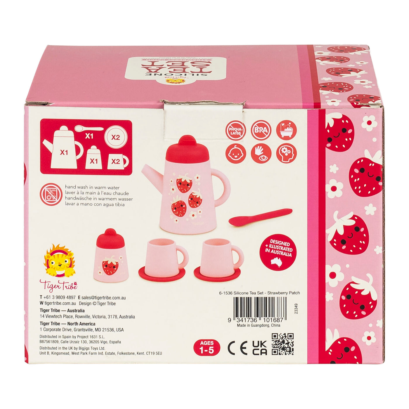 Tiger Tribe - Silicone Tea Set Strawberry Patch