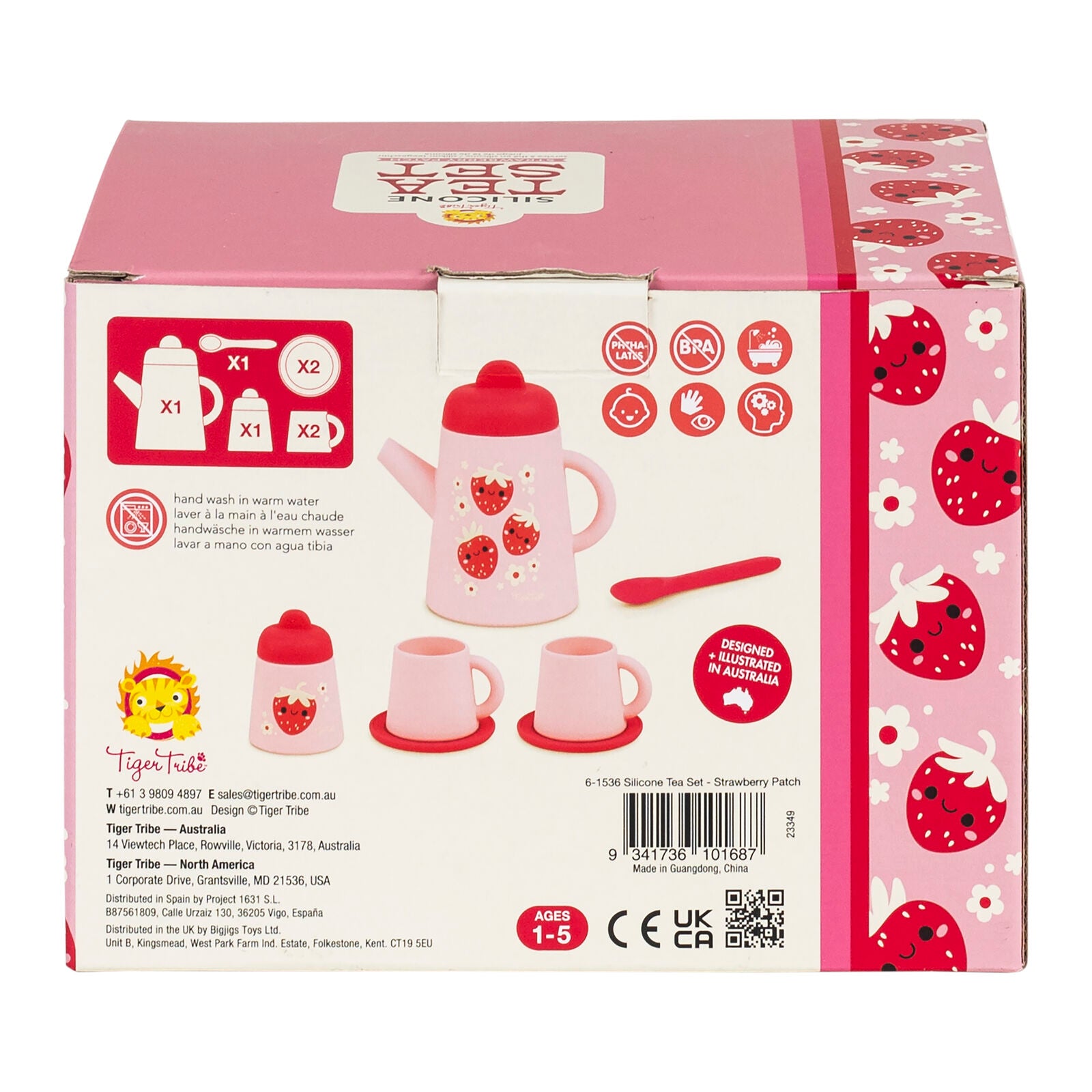 Tiger Tribe - Silicone Tea Set Strawberry Patch