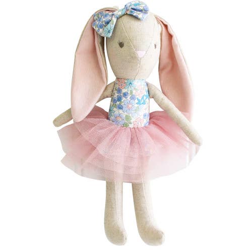 Alimrose - Linen Baby Pearl Toy - Liberty Blue