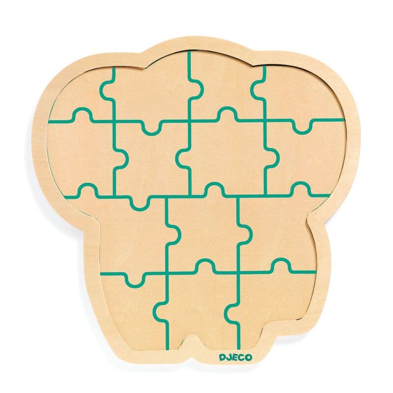 Djeco - Elephant Wooden Puzzle 14 Pc