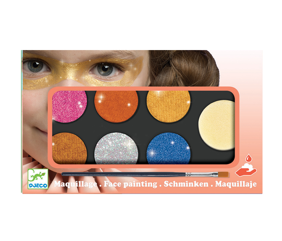 Djeco - Metallic Body Art Palette 6 Colours