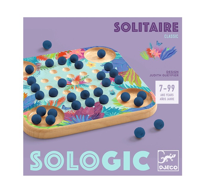 Djeco - Classic Wooden Solitaire Game