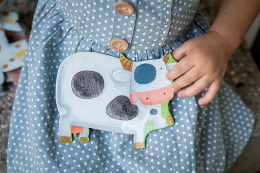 Djeco - Tactile Farm Giant Tactile Puzzle 20 Pc