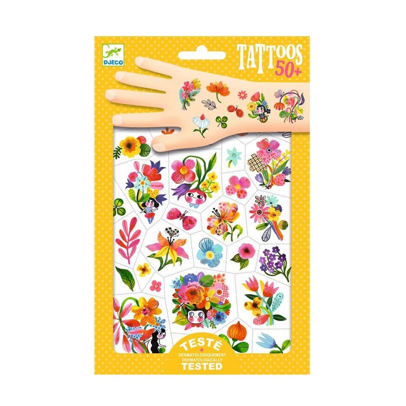 Djeco Aqua Flor Temporary Tattoos