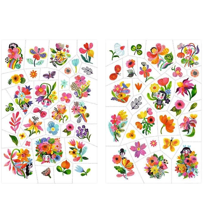 Djeco Aqua Flor Temporary Tattoos - contents