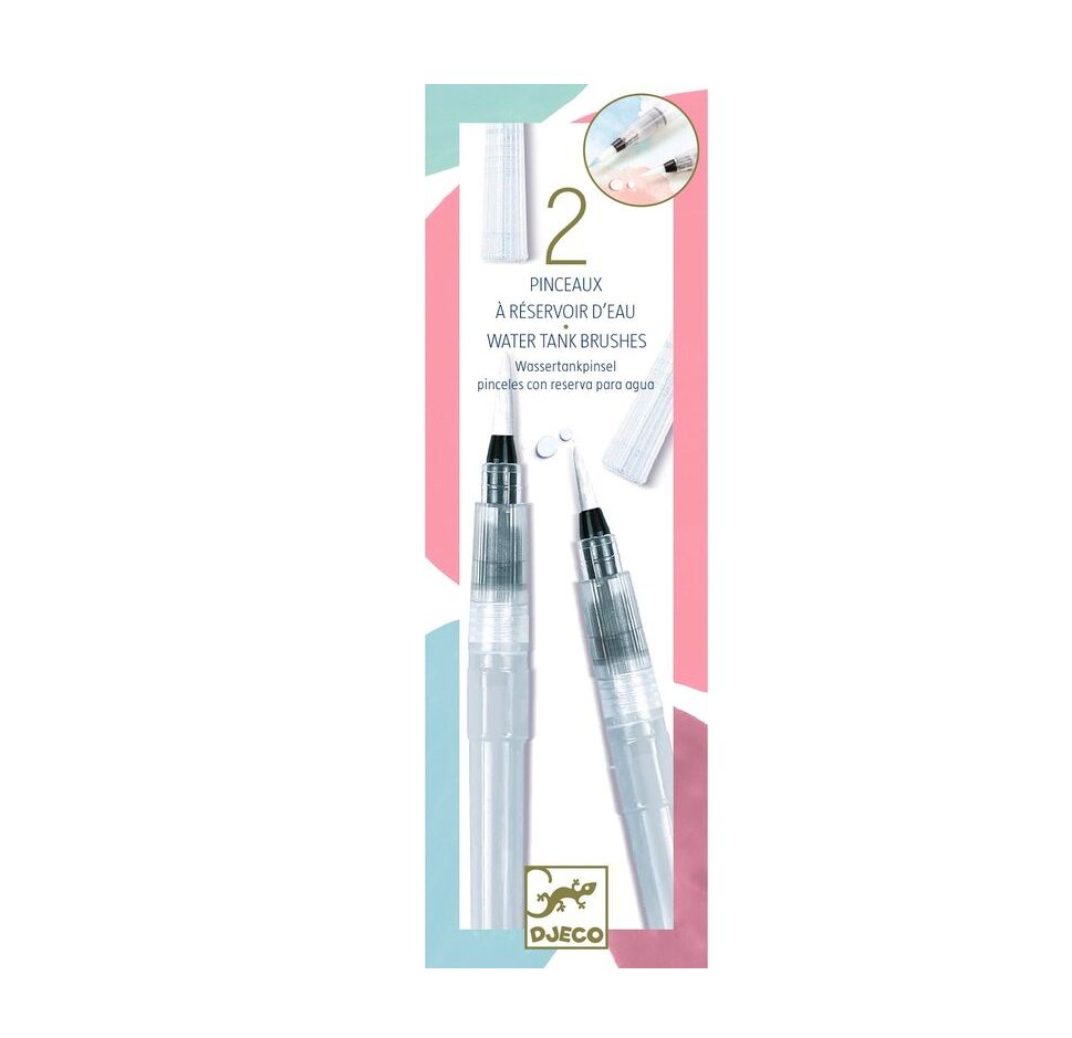 Djeco - Brushes with Water Tank 2 Pc