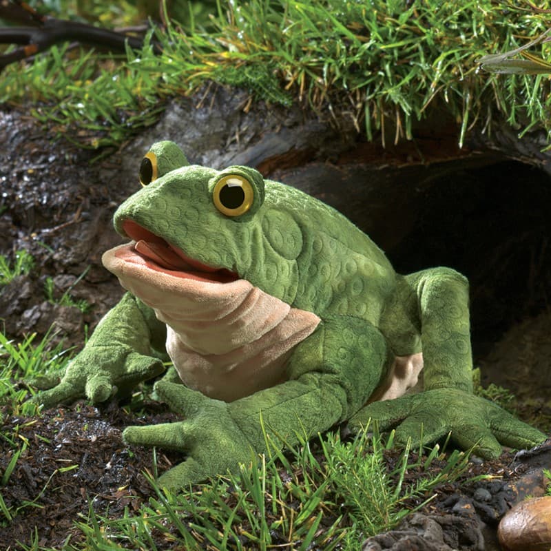 Folkmanis Green Toad Puppet
