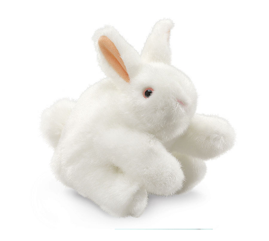 Folkmanis - White Bunny Rabbit Puppet