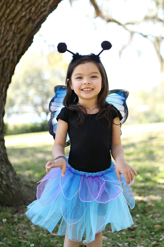 Great Pretenders - Midnight Butterfly Tutu with Wings and Headband - Size 4-6