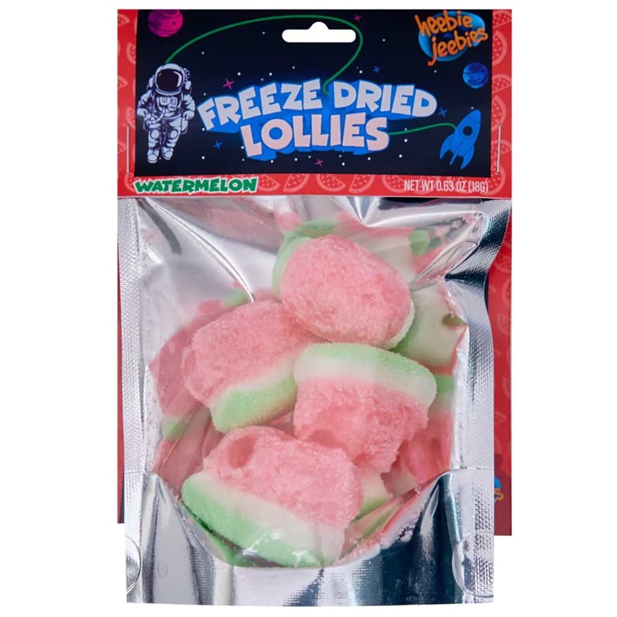 Heebie Jeebies Freeze-Dried Lollies Sour Watermelon