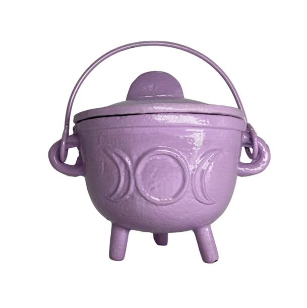 Mini Cast Iron Cauldron in Lilac