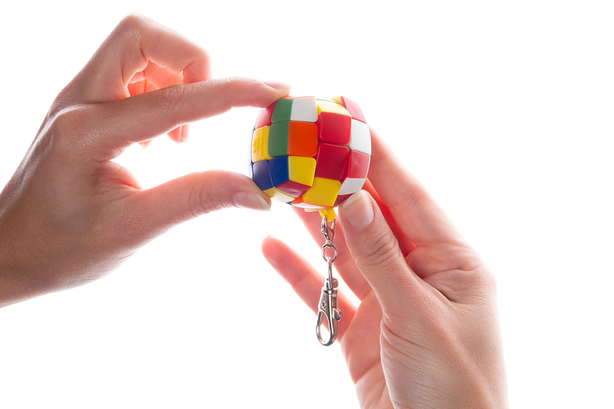 Mefferts Mini Cube Pillow Keychain