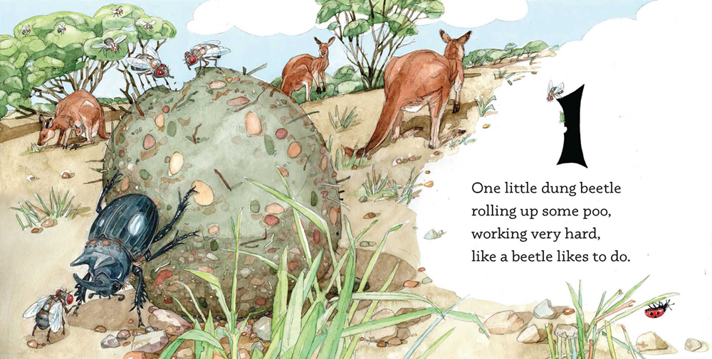 One Little Dung Beetle - by Rhian Williams