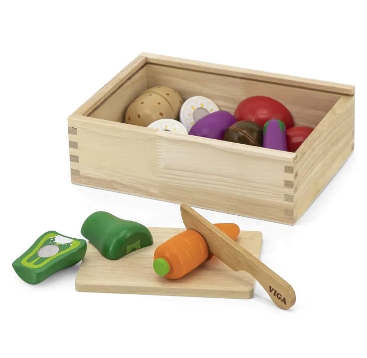 Viga Wooden Cutting Vegetable Set
