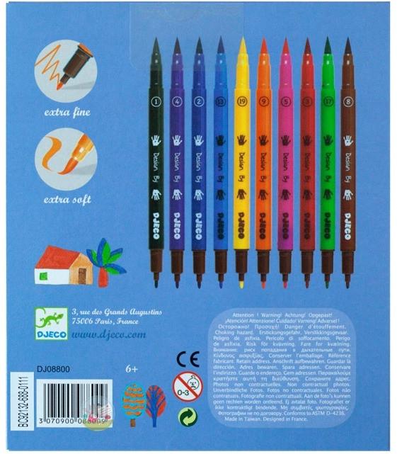 Djeco - Art Felt Brushes Classic 10