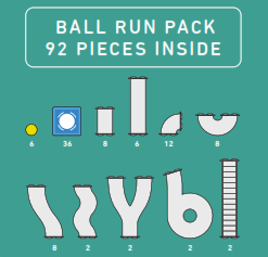 Connetix 92 Pc Ball Run Contents
