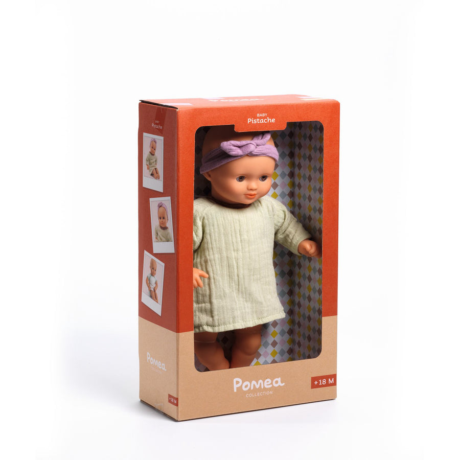 Djeco Pomea Soft Body Doll Pistachio in box