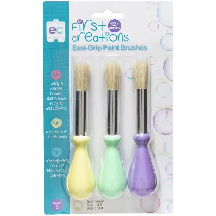 Educational Colours First Creations Easi-Grip Paint Brushes