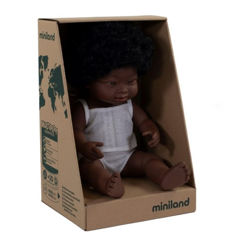 Miniland African Girl Down Syndrome 38cm Little Sprout Read