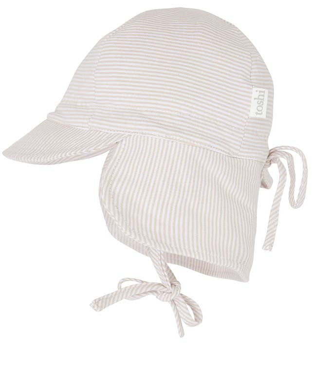 Toshi Flap Cap Baby Peanut chin tie
