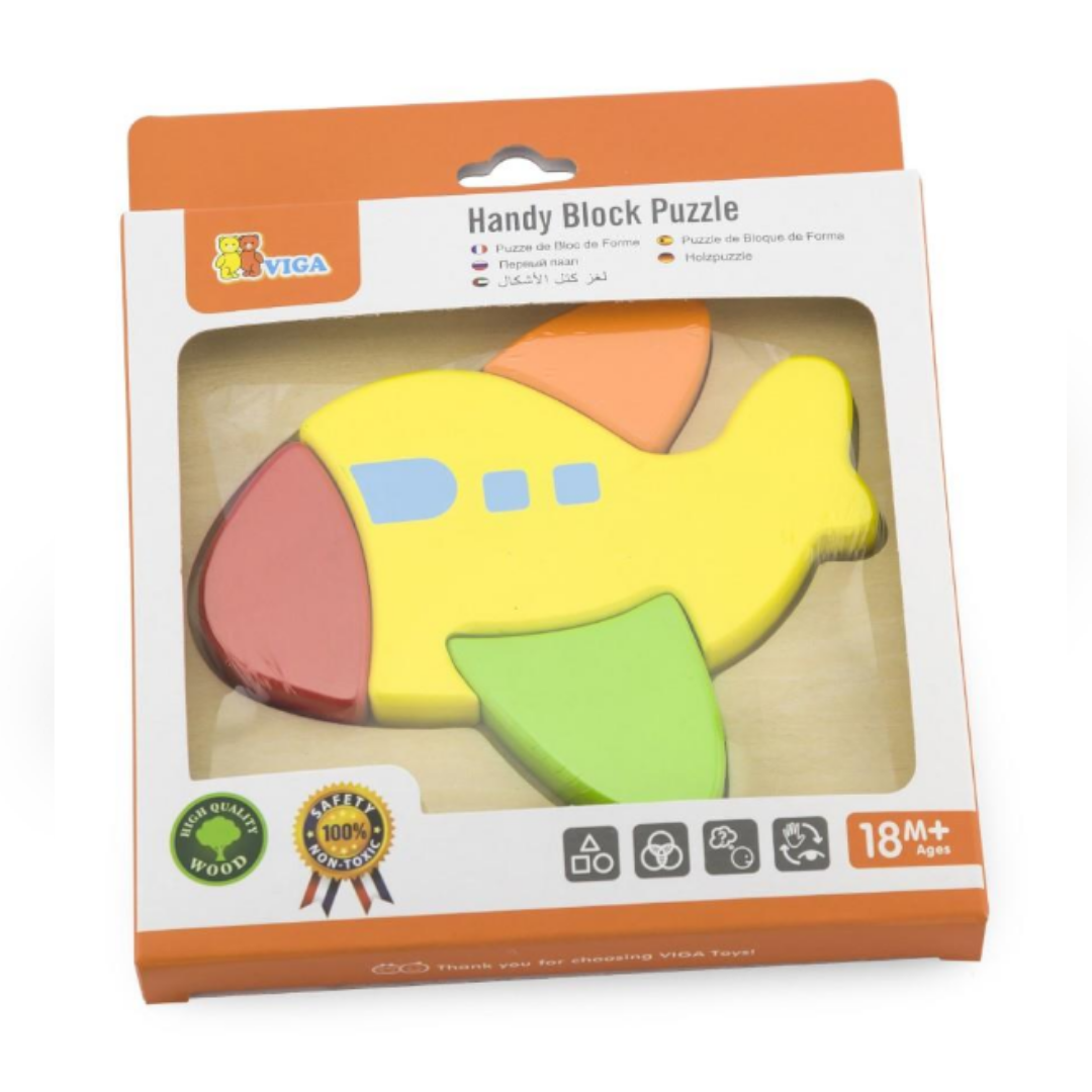 Viga - Shape Block Mini Puzzle Plane