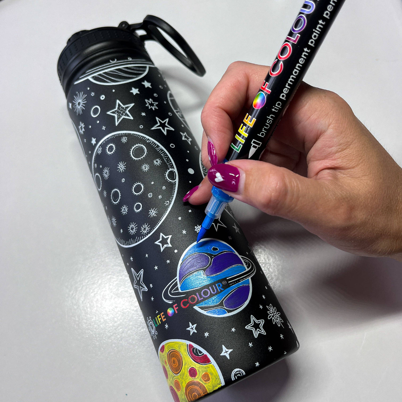 Life of Colour - Permanent Paint Pens Brush Tip - Set of 12 Classic Colours