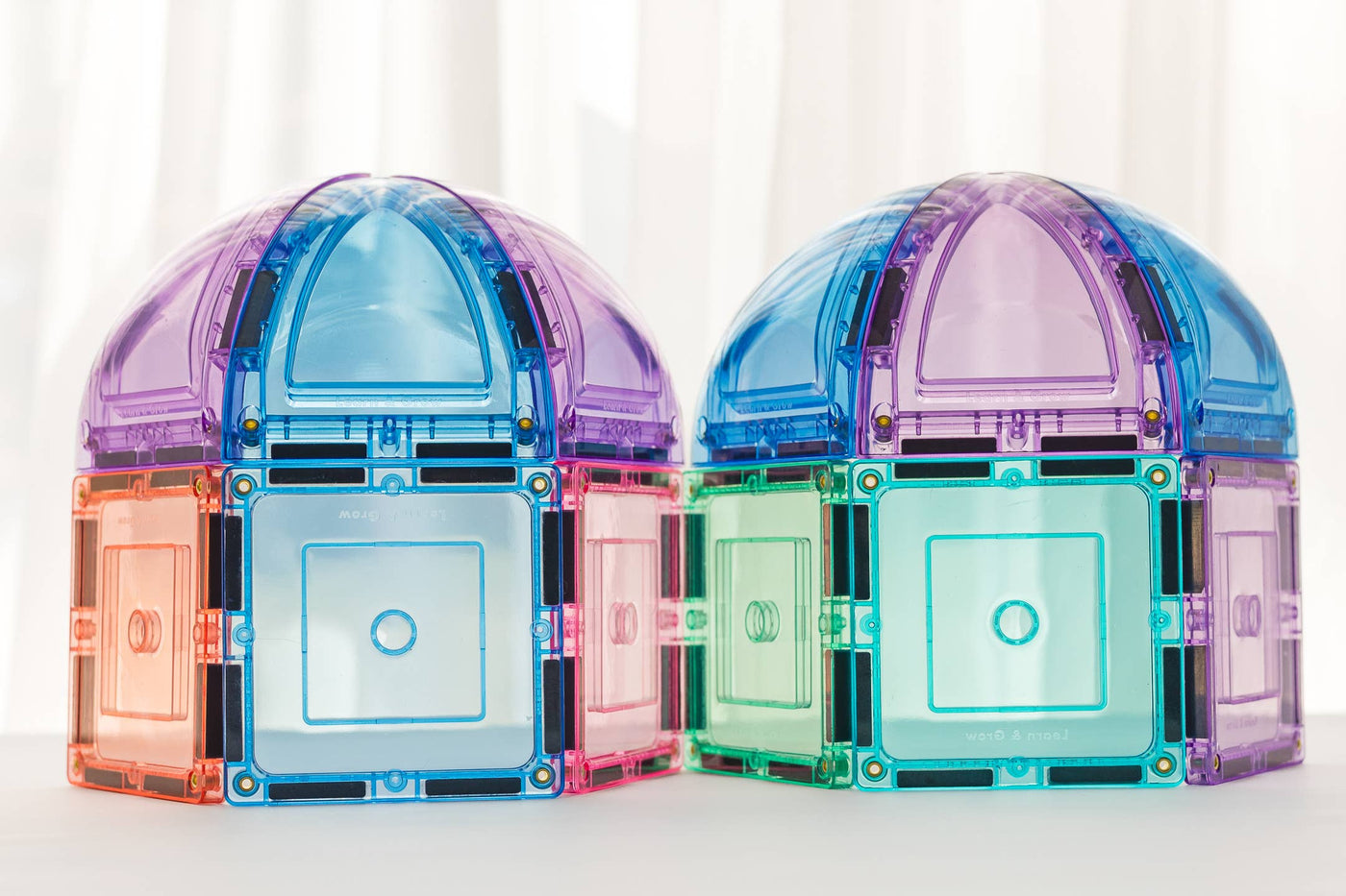 Learn & Grow Magnetic Tiles - Pastel Dome Pack 22 pc