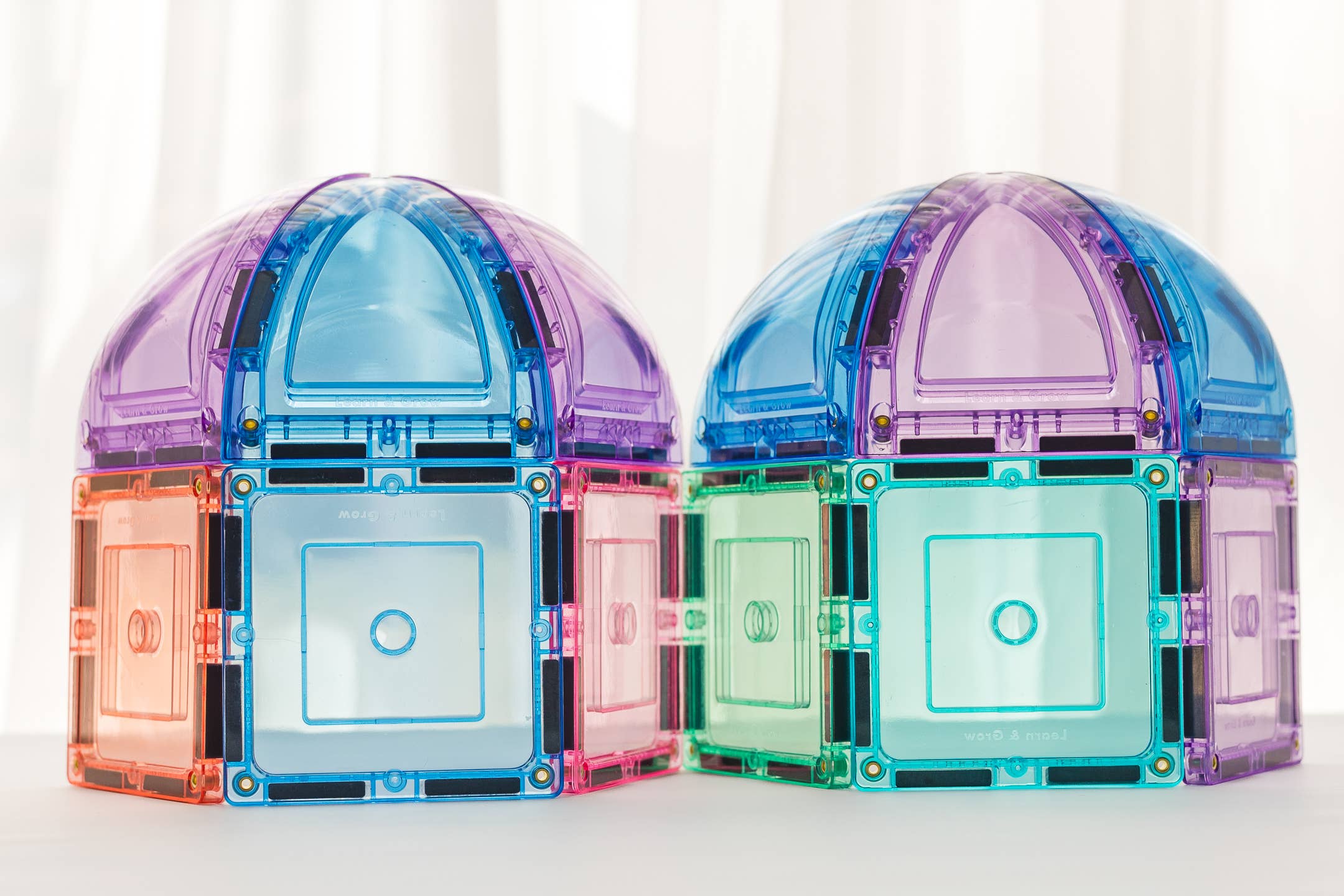 Learn & Grow Magnetic Tiles - Pastel Dome Pack 22 pc