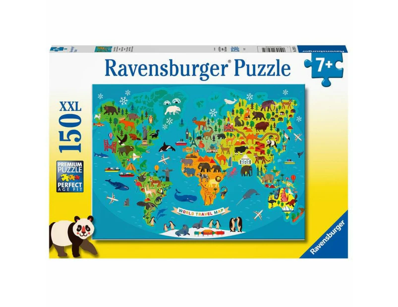 Ravensburger - Animal World Map 150 Pc Puzzle