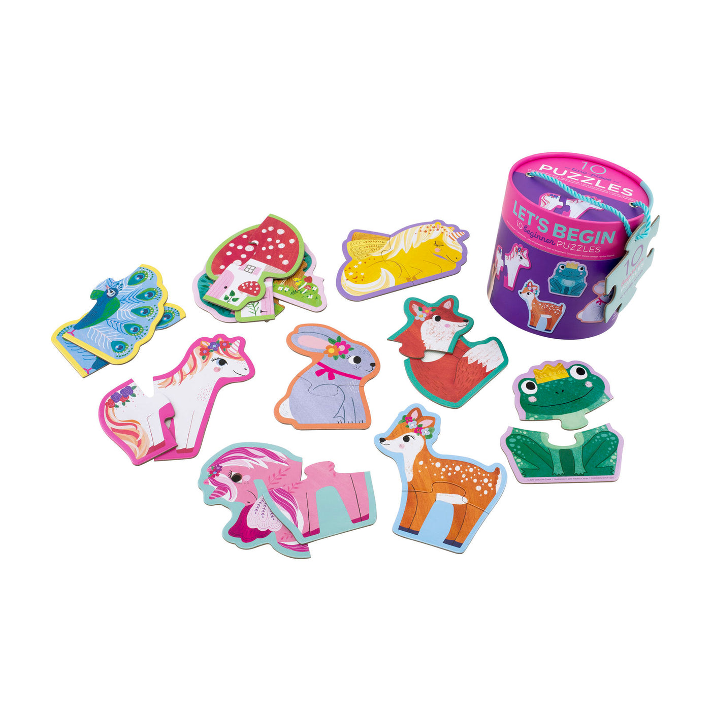 Crocodile Creek - Let’s Begin Puzzle 2 Pc Unicorn