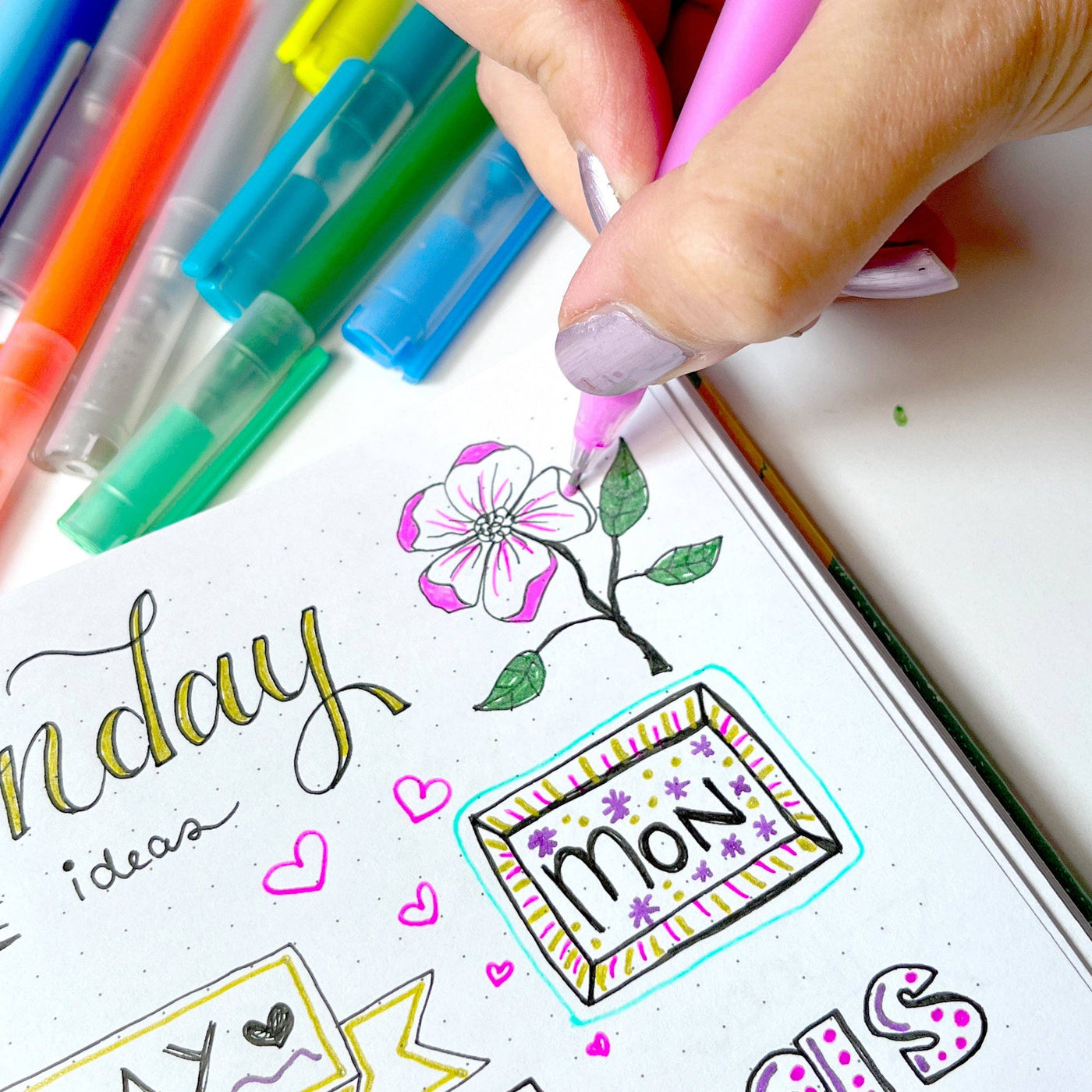 Life of Colour - Juicy Gel Pens - Set of 24 - Metallic and Glitter