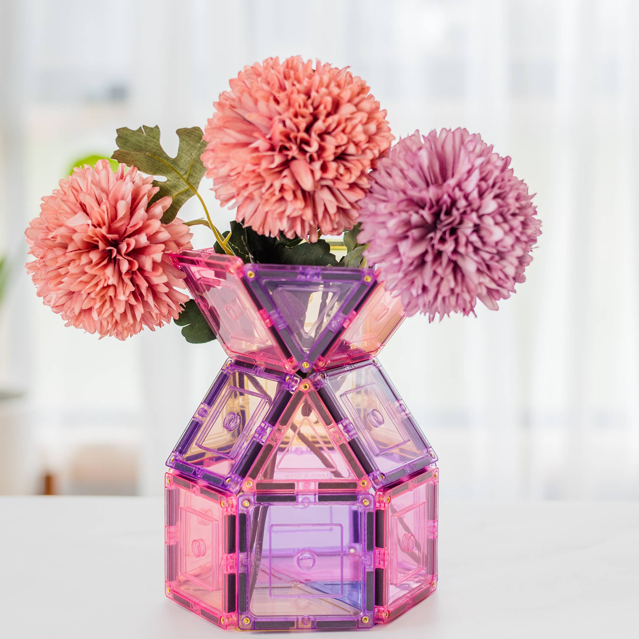 Learn & Grow Magnetic Tiles - Pastel Builders Pack 112 Pc