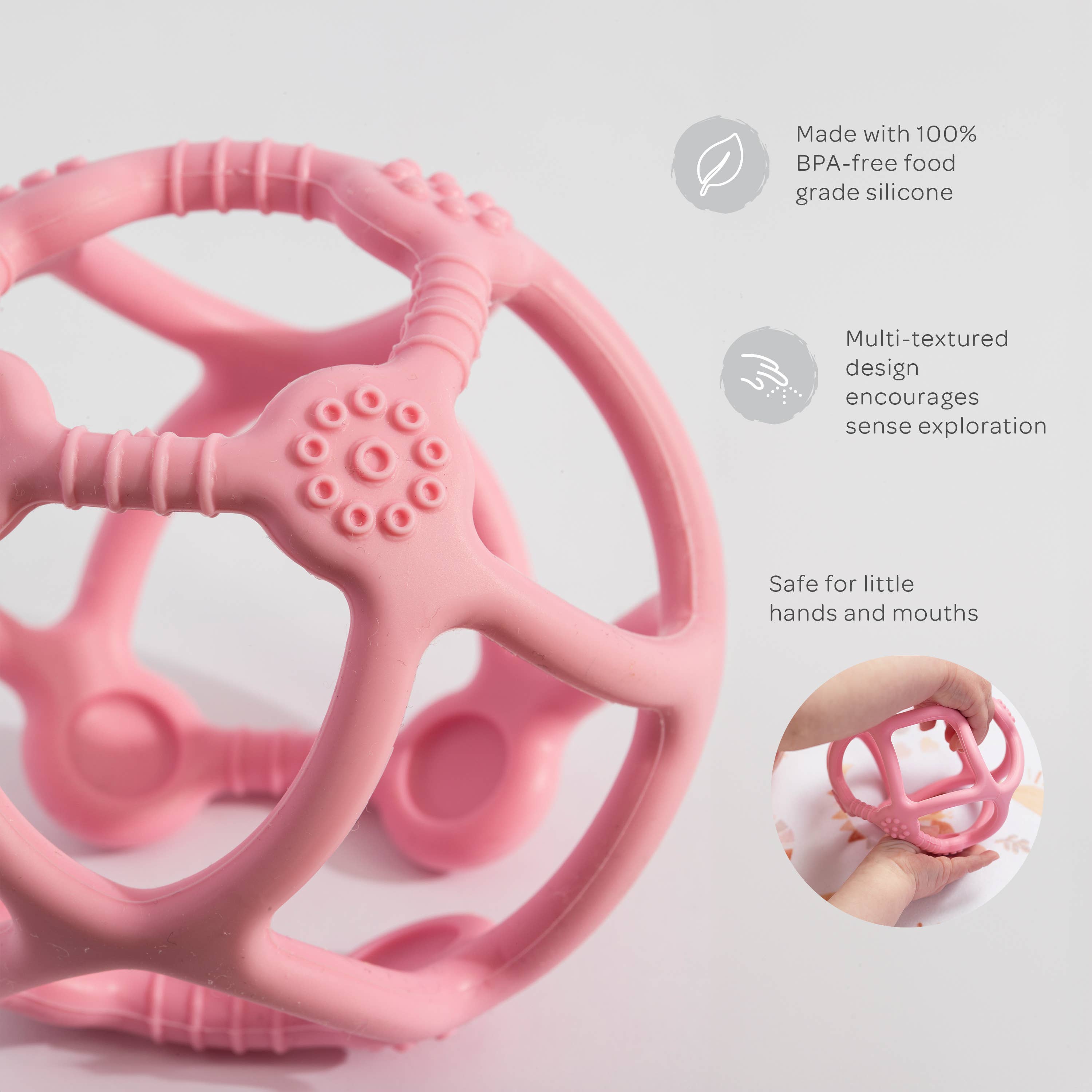 Playground - Silicone Teething Ball - Light Pink