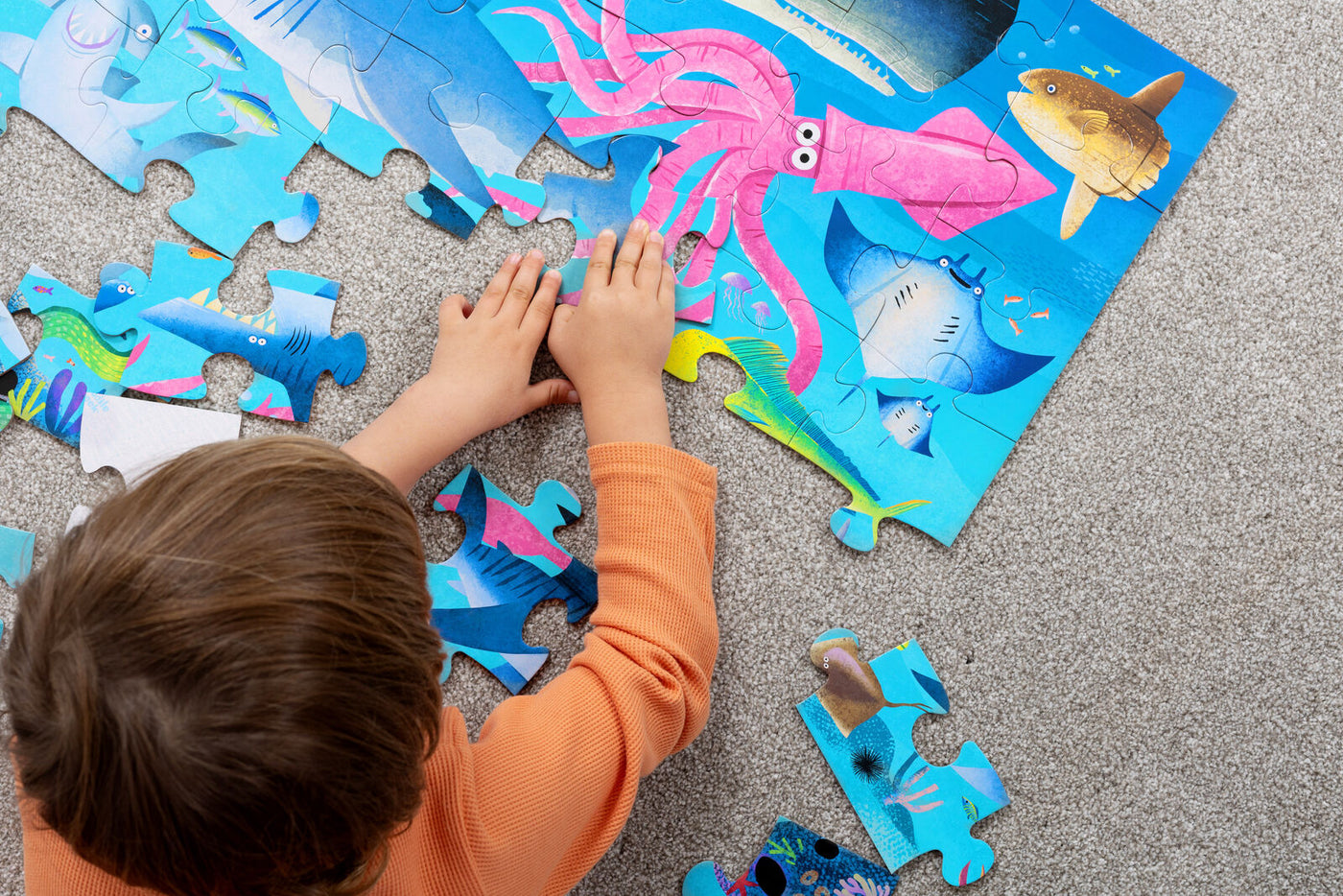 Crocodile Creek - Shark Reef Floor Puzzle 36 Pc