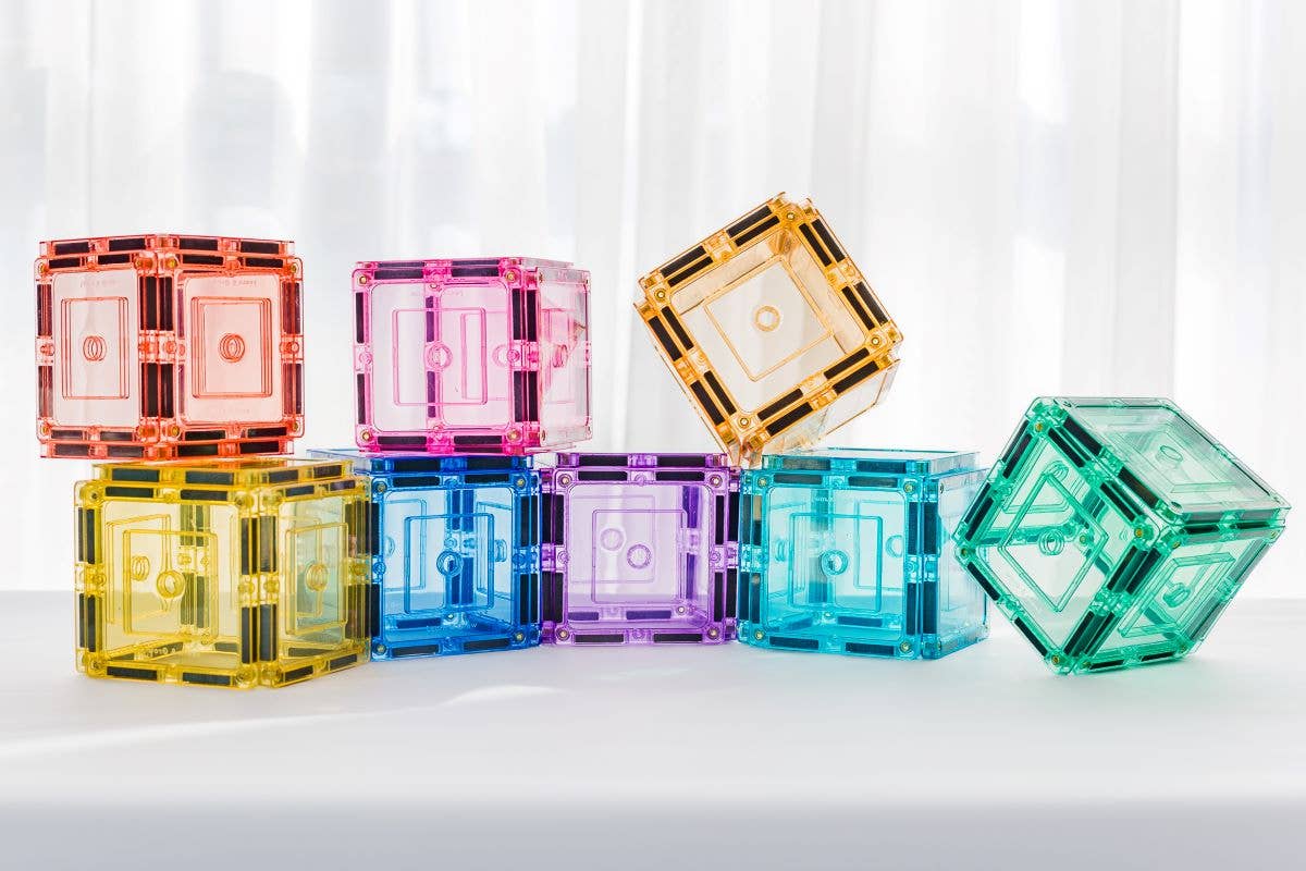 Learn & Grow Magnetic Tiles - Pastel Builders Pack 112 Pc