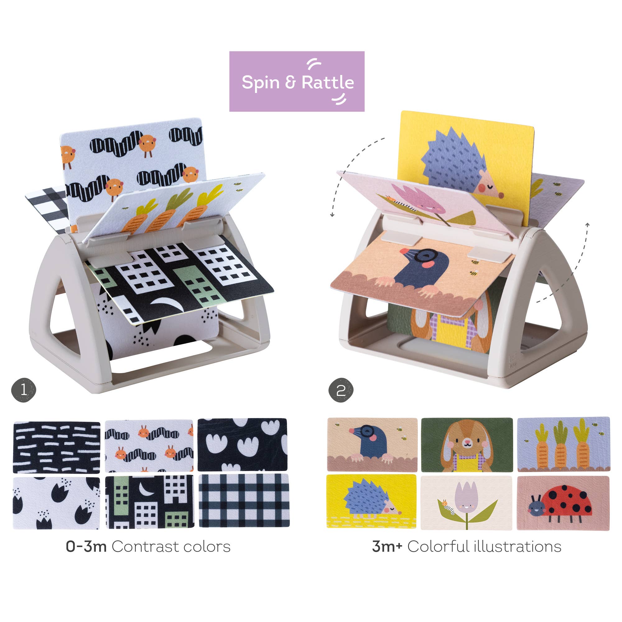 Taf Toys - Tummy-time Spinning Book