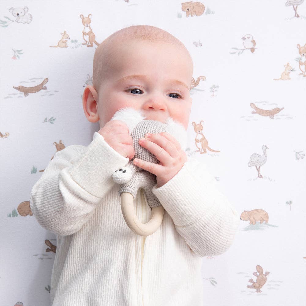 Living Textiles - Ring Rattle - Koala