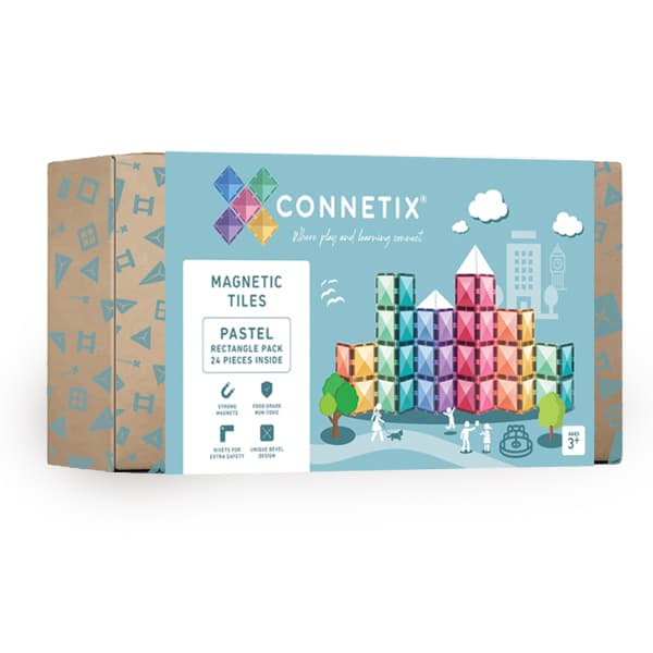 Connetix Pastel Rectangle Pack 24 Pieces Box
