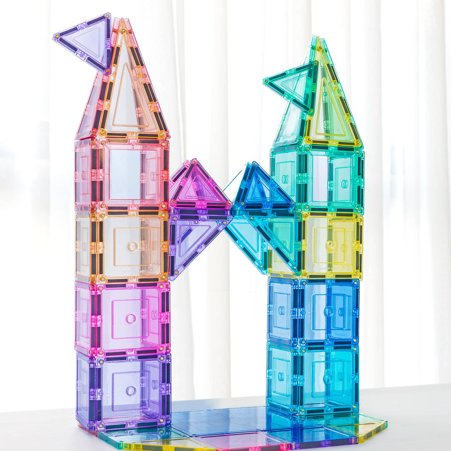 Learn & Grow Magnetic Tiles - Pastel Builders Pack 112 Pc