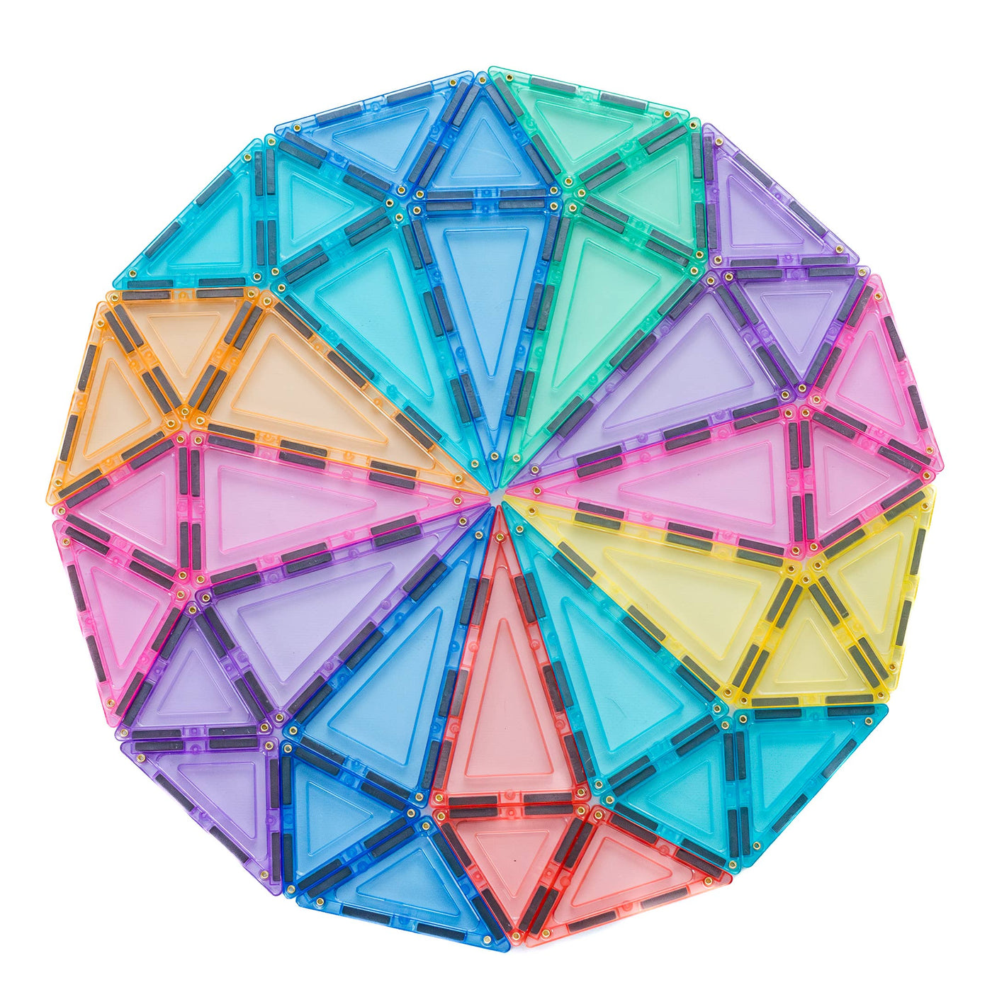 Learn & Grow Magnetic Tiles - Pastel Builders Pack 112 Pc