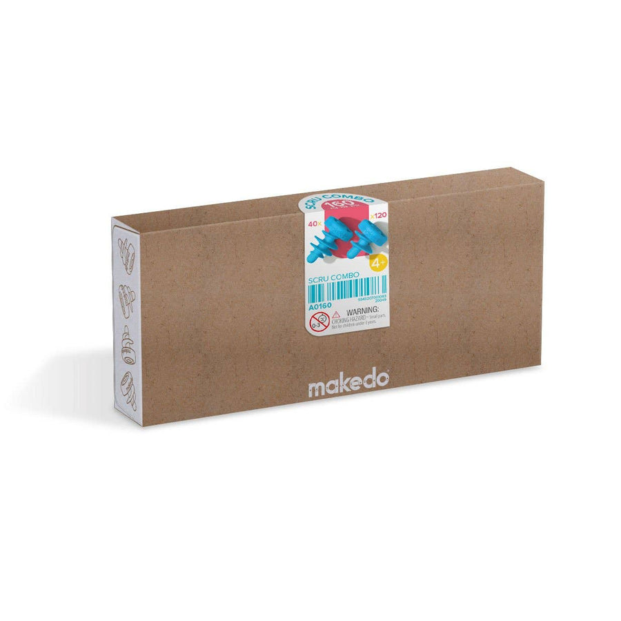 Makedo - SCRU COMBO 160 PC | Upcycled Cardboard Construction Tool