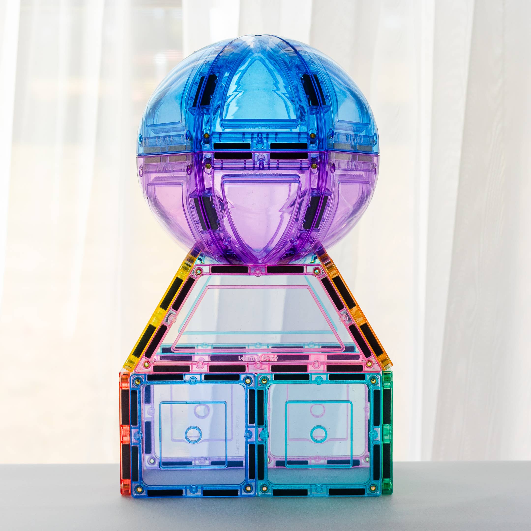 Learn & Grow Magnetic Tiles - Pastel Dome Pack 22 pc